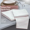 thumbnail image 7 of HEIRLOOM COMFORT Orange Stripe Cotton Kitchen Towels Set of 3, Durable & Super Absorbent Dishcloths Pack, Classic Stripe Towel Set, Quick Dry Towels for Daily Kitchen Use, Wiping & Drying Dishes, 7 of 7