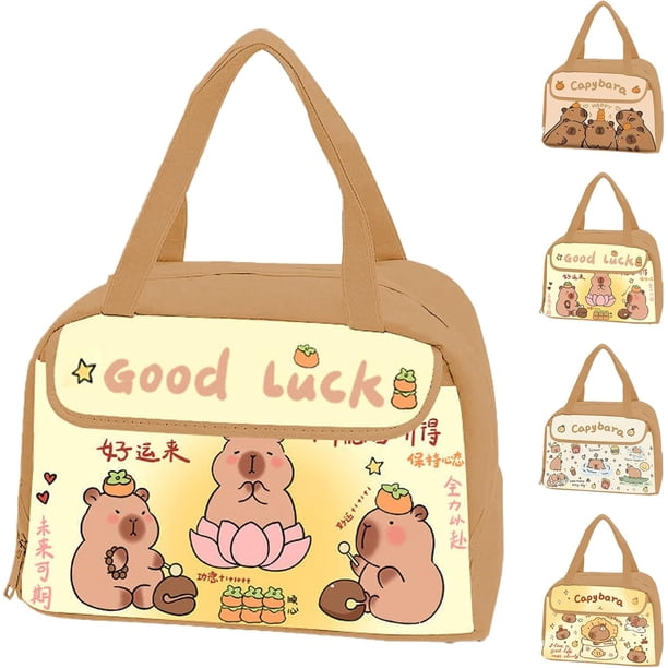 Capybara Lunch Bag, Cute Large Capacity Insulated Bag, Waterproof and Heat-Insulating, Easy to Clean, for Work, Office, Travel (Type B)
