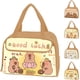 thumbnail image 1 of Capybara Lunch Bag, Cute Large Capacity Insulated Bag, Waterproof and Heat-Insulating, Easy to Clean, for Work, Office, Travel (Type B), 1 of 10