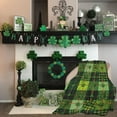 thumbnail image 2 of Throw Blanket Saint patrick pattern Warm Cozy Soft Lightweight Flannel Fleece Blanket for Bedroom Sofa Room Home Decorative Fuzzy Blanket 60"x50", 2 of 6
