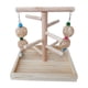 thumbnail image 3 of Soporte de jaula de pájaros de madera, gimnasio para pájaros, , para pájaros, jaula, accesorios, pinzones, soporte de, 3 of 9