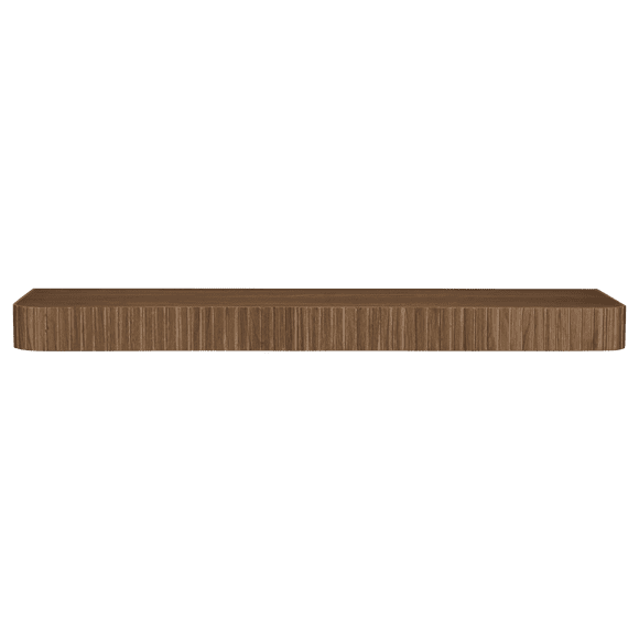 Bouclair Walnut Textured Wood Floating Shelf