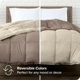 thumbnail image 3 of Bare Home Ultra-Soft Reversible Comforter - Goose Down Alternative - Queen, Taupe/Sand, 3 of 8