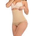 thumbnail image 4 of DODOING Women's Waist Cincher Body Shaper Weight Loss Firm Control Hot Sweat Body Shaper Slimming Shapewear Beige/Black, 4 of 7