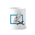 thumbnail image 1 of Cepillo de dientes titular de la pluma Mug de ceramica blanca taza 350ml, 1 of 2