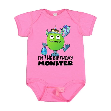 

Inktastic I m the Birthday Monster- Green Boys or Girls Baby Bodysuit
