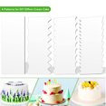 thumbnail image 5 of FNNMNNR 4 Pieces Large Clear Acrylic Cake Scraper Set Cakes Smoother Scraper Cake Stripes Edge Contour Comb for DIY Icing Frosting Buttercream Cream Decorating Kitchen Baking Tool, 5 of 7
