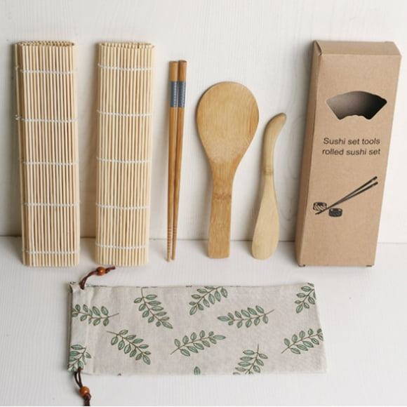 Sushi Making Kit, Bamboo Sushi Plate Set Sushi Roller Sushi Mat Sushi Rolling Kit, For Home Restaurant