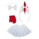 thumbnail image 2 of Conjunto de disfraz de pollo 3D, accesorios para niñas, falda de disfraz de animal para fiesta Blanco, 2 of 9