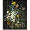 thumbnail image 1 of Ceramic Tile Mural-Franz Xaver Petter Flowers Tile Mural Remodel. 32" w x 40" h using (20) 8 x 8 ceramic tiles, 1 of 3