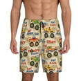 thumbnail image 2 of Picia Animal Truck Pajama Shorts for Men, Men's Pajama Bottoms, Sleepwear,Short Pajama Pants-4X-Large, 2 of 9