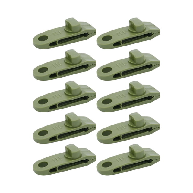 10 clips para lona, resistentes, prácticos sujetadores para carpas, clips fijos para toldos, tornillos de mariposa para cubiertas de barcos. Verde