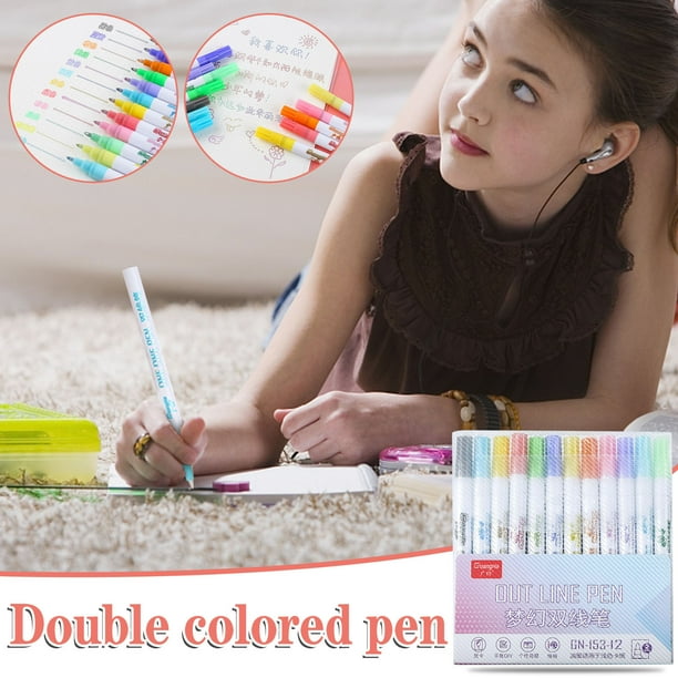 Children Drawing Watercolor Pen Set 12 Colors Marker Washable Painting Pen 6ml