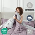 thumbnail image 3 of LammaLoe California King Comforter Set, With Sheets, Bed In A Bag 7 Piece, Bedding Set, Dusty Purple, 3 of 7