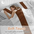 thumbnail image 4 of Boho Brown Bedding Duvet Cover Set Twin Size 4 Pieces Striped Tribal Farmhouse Style Bedding Set with Zipper Closure, 1 Comforter Cover 68x86 Inches 1 Flat Sheet & 2 Pillow Cases, 4 of 7