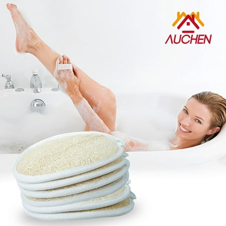 Loofah Sponge Scrubber--6 Packs Bath Sponge,100% Natural,Exfoliating Loofah Pads,Brush Close Skin for Men and Women--Best Bathing