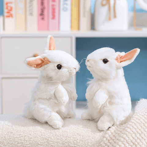 13PCS Easter Bunny Plush Decoration Set,  Easter Decorations with 2 Bunny Plush Toys (7.48in), Easter Money Holder Stand, DIY Easter Craft Ornaments, Easter Basket Stuffers Spring Holiday Decor