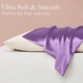 thumbnail image 5 of Silk Satin Pillowcase 2 Pack with Zipper, Cooling Satin Pillow Cases for Hair and Skin, Soft Breathable Wrinkle Resistant Pillow Covers, Standard Size 20"x26", Multiple Solid Colors, 5 of 8