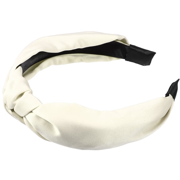 Vocoste Silk Knotted Headband Hairband for Women White 1.2 Inch Wide 1 Pcs