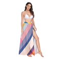 thumbnail image 2 of FORMRS Womens Long Sarong Beach Wrap Semi-Sheer Bikini Skirt Bathing Swimsuit Cover Up, Color Striped, 2 of 7