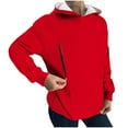 thumbnail image 2 of Karight Women's Nursing Hoodie Long Sleeves Breastfeeding Maternity Tops Casual Print Zip Up Crewneck Sweatshirts Plus Size, 2 of 5