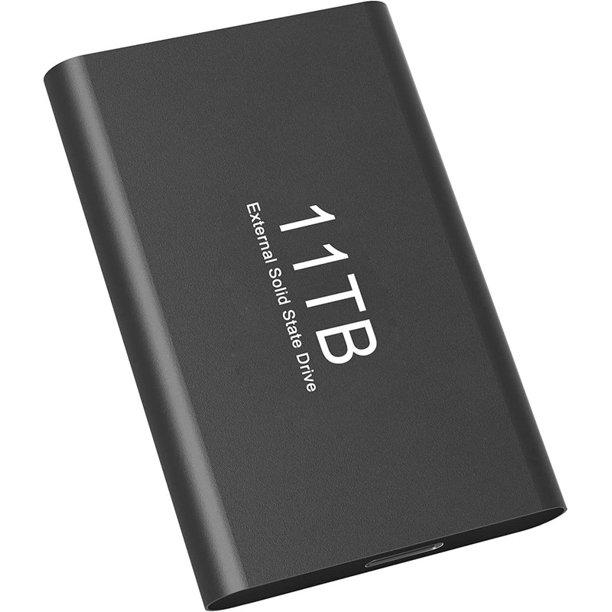 11TB External Solid State Drive, 11TB Black External Hard Drive USB 3.1