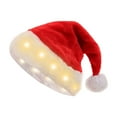 thumbnail image 7 of Vacemry Under $5 Light Up Santa Claus Hat, Glowing Christmas Hat for Adults Parties, Velvet Santa Hat with Battery Lights, Festive Party Headwear for Christmas Events, Light Up Holiday Accessory, 7 of 7
