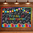 thumbnail image 6 of Chalkboard Style First Day of Kindergarten Banner for School Decoration Classroom Decor Educational Event, 6 of 7