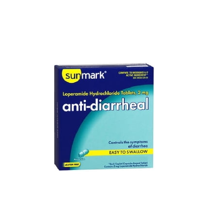 Sunmark Anti-Diarrheal Caplets, 2 mg, 12 Count