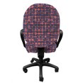 thumbnail image 3 of Modern Office Chair Slipcover, Geometric Hexagonal Shapes Abstract Honeycomb Polygonal Art Design, Protective Stretch Decorative Fabric Cover, Standard Size, Dark Indigo Salmon and Pink, by Ambesonne, 3 of 5