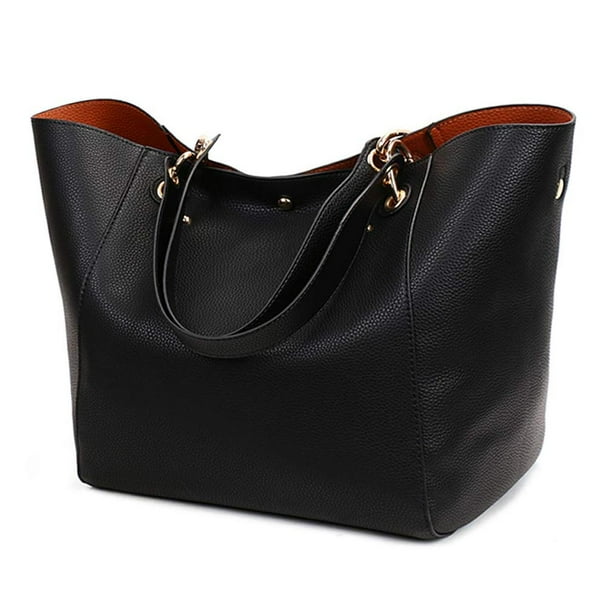 Handle Bags Desigual Handbag Women s Leather Bag Women s Shopper Women s Large Tote Shoulder Bags Faux Leather Waterproof Bag Shoulder Bag Gift for Women Black Walmart