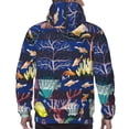 thumbnail image 7 of Rateoe Sea Inhabitans and Herb Pattern Mens Hoodie, Pullover Hooded Sweatshirt, Kangaroo Pocket Hoodie Ideal for Daily Wear, Travel and Home-Large, 7 of 7
