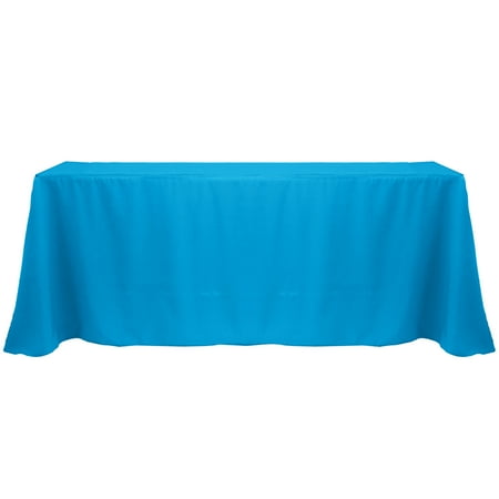 Ultimate Textile (2 Pack) 90 x 132-inch Rectangular Polyester Linen Tablecloth with Rounded Corners - for Wedding Restaurant or Banquet use Cobalt Blue