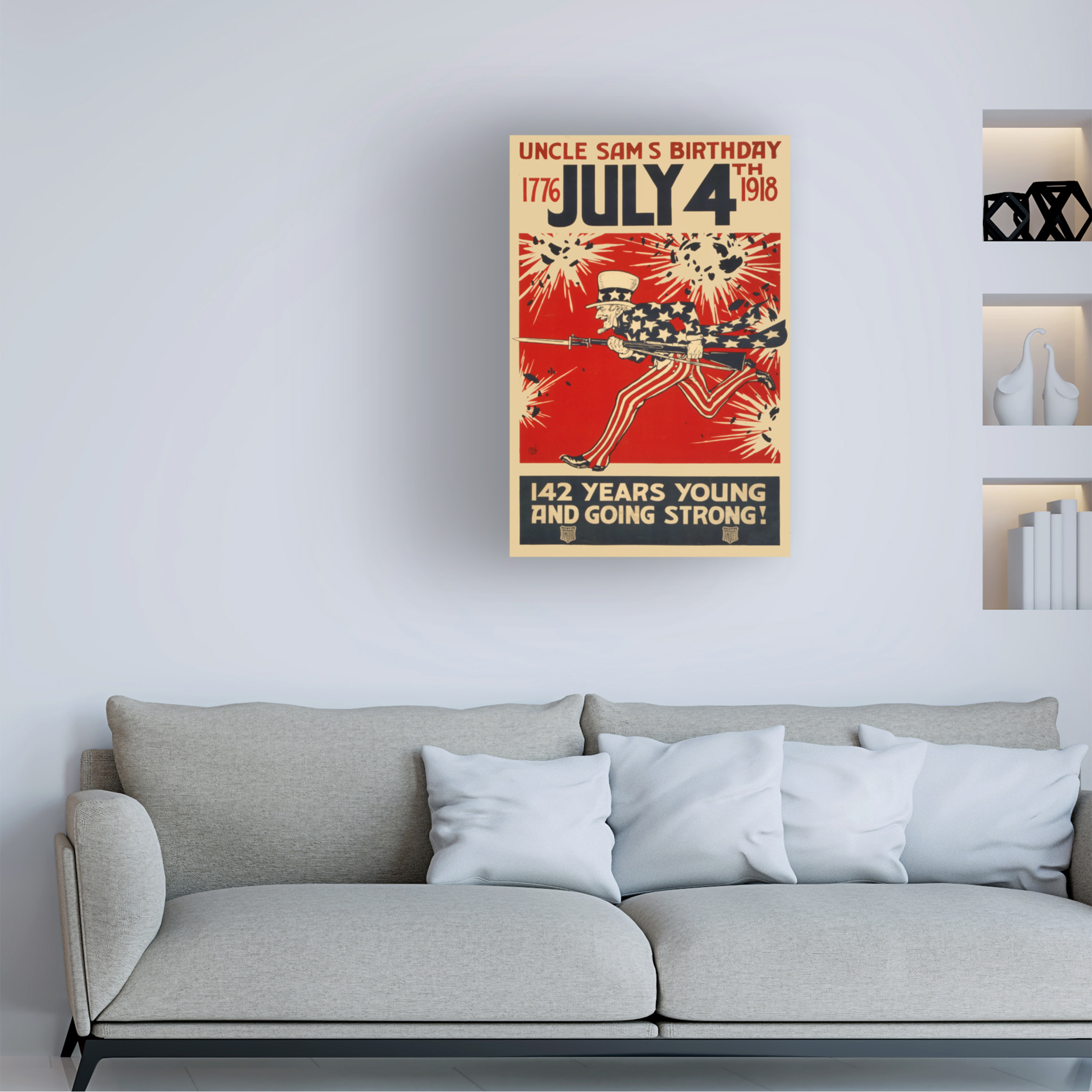 Trademark Fine Art 'July 4Th' Canvas Art by Vintage Apple Collection
