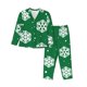 thumbnail image 1 of Balery Snowflake Conjunto de Pijama con Estampado para Mujer, Conjunto de Dos Piezas con Manga Larga, Ropa de Dormir Suave con Bolsillos, Pijamas Cómodos-Large, 1 of 7