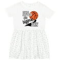 thumbnail image 3 of Inktastic Little Sister and Biggest Fan Basketball Player Girls Toddler Dress, 3 of 5