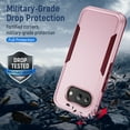 thumbnail image 2 of Case For Google Pixel 9A, Premium PC Protection Drop-Tested Anti-Scratch Tough Rugged Heavy Duty Dual Layer Military Grade Shockproof Back Case For Google Pixel 9A,
Pink+Rose, 2 of 7