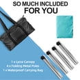 thumbnail image 6 of Beach Tent Canopy 10'x10' Sun Shelter for 6-8 Person Beach Canopy Tent Sun Shade Easy Setup Beach Shade Canopy Portable Beach Tent UPF 50+ Waterproof, 6 of 14