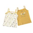 thumbnail image 2 of HAOTAGS Toddler Girls 2Pc Tank Tops Cotton Comfortable Soft Graphic Top for Summer Yellow 3 Years, 2 of 6