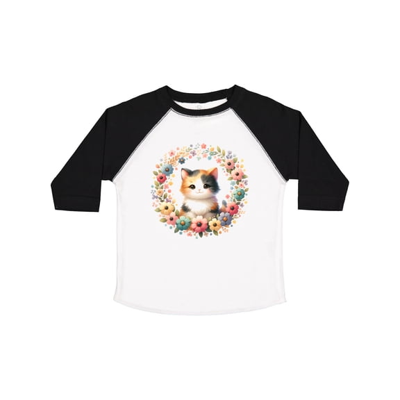 Inktastic Calico Kitten Cat Lover Wreath Girls Toddler T-Shirt
