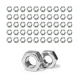 thumbnail image 1 of 50pcs Hex Nuts, M1-M6 for Choice, 304 Stainless Steel Plain Finish Full Thread Hex Drive, 1 of 7