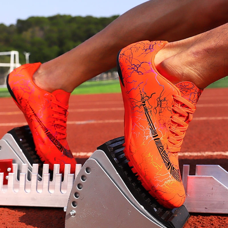 Mens Track and Field Shoes Teenagers Spikes Sneakers Boys Track Race Jumping Professional Running Nail Spikes Shoes