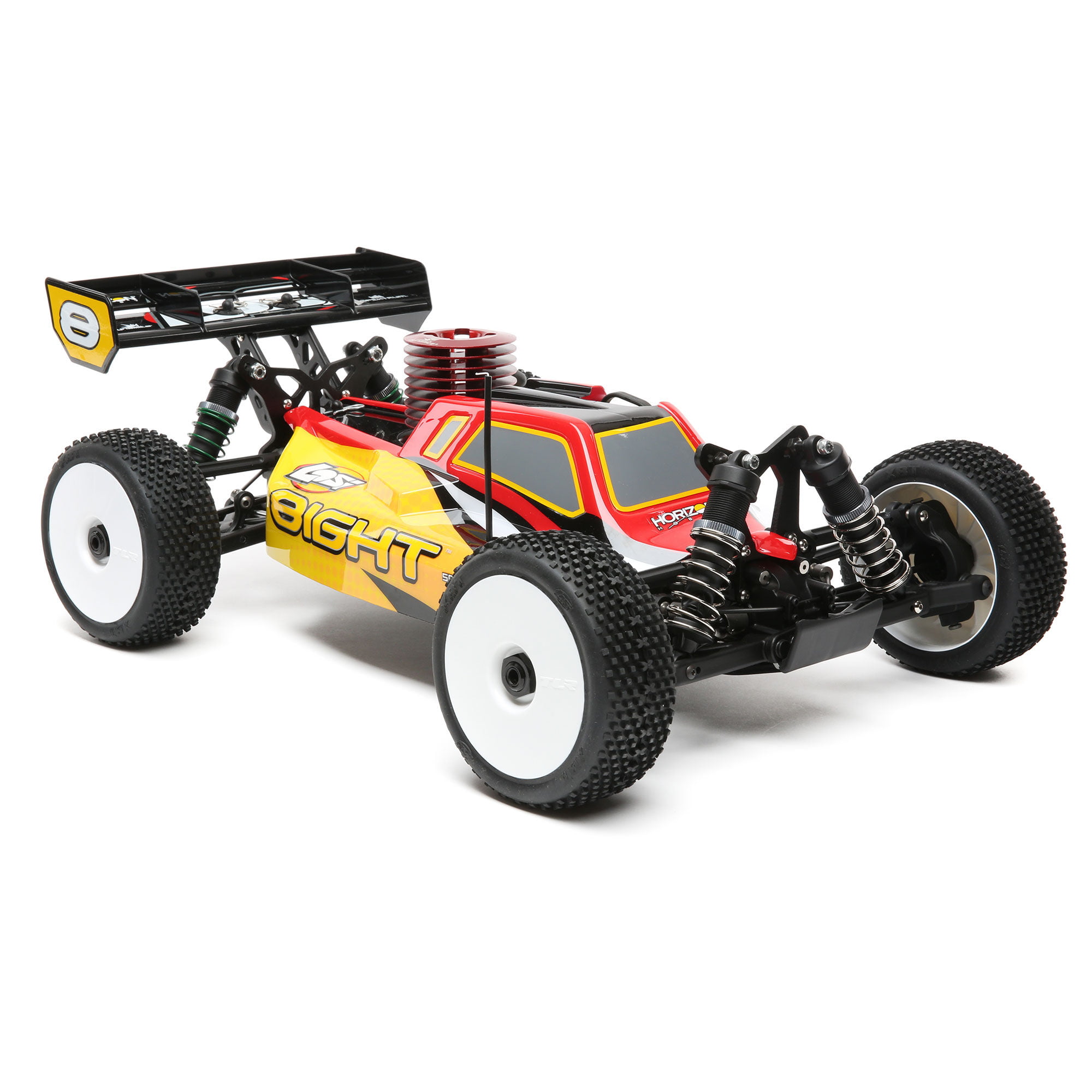 Losi RC Car 8IGHT Nitro RTR (Nitromethane fuel, Dispenser, Charger andGlow  Igniter not Included): 1/8 4WD Buggy, LOS04010V2