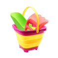 thumbnail image 1 of CNKOO 1 Set Beach Toy Set Collapsible Sand Bucket Mini Shovel Rake Three-Piece Playing Set Interactive Toy Accessories Kids Baby Beach Sand Castle Sandbox Toy Set Summer Outdoor, 1 of 10
