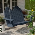 thumbnail image 3 of Wildridge Classic Adirondack Porch Swing, Patriot Blue - Outdoor Weather Resistant Recycled Plastic Furniture for Patio, 3 of 4