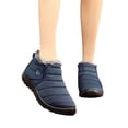 thumbnail image 3 of Botas de nieve para mujer Zapatos de invierno Botines de piel de felpa cálidos Zapatos planos s CACAGOO Botas de nieve para mujer, 3 of 7