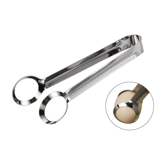 GOOHOCHY 2-Pack Stainless Steel Tongs Multifunctional Kitchen Food Clips for Serving and Cooking Eggs at Home