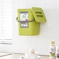 thumbnail image 4 of 3/5L Punch-free Wall-mounted Trash With Lid Hanging Tube Bin Kitchen Garbage Can Tools Trash K8M3, 4 of 6