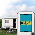 thumbnail image 2 of Psesaysky Bahamas Flag Butterfly RV Door Window Shade with Hook and Loop Fastener Foldable RV Window Cover Privacy Protection for Camper Trailer Decorative Accessories, 2 of 7