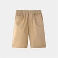 thumbnail image 6 of HAOTAGS Boys Shorts,School Uniform Elastic-Waist Summer Student Shorts Khaki 11-12 T, 6 of 8